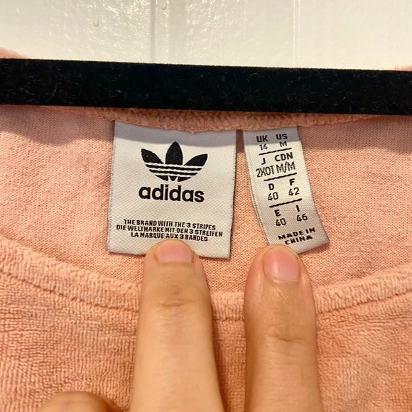 Adidas Velour Crop Top - Picture 3 of 3